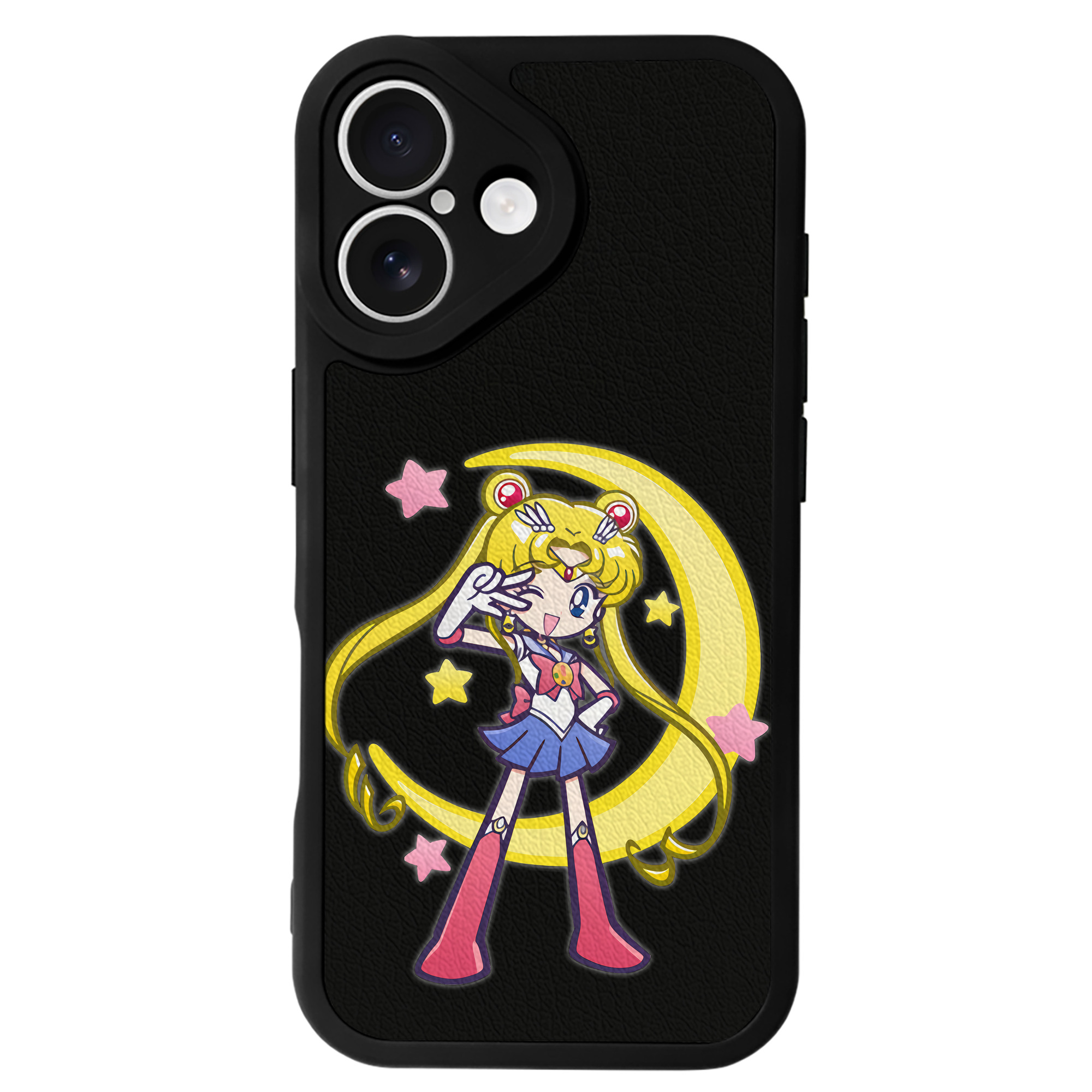 （画像用） 美少女戦士セーラームーン 月野 うさぎ つきの うさぎ Sailor Moon Tsukino Usagi 【iPhone 16シリーズ対応】シリコンスマホケース（レザー調） 材質：シリコン